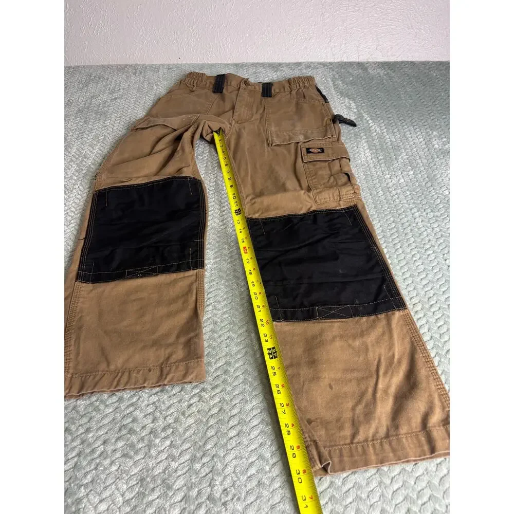 Dickies Double Knee Carpenter Work Pants Brown Black 32 Y2K Distressed